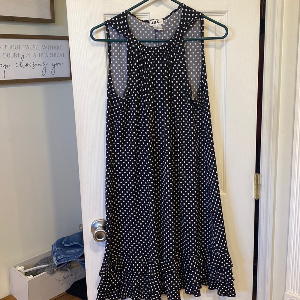 Black and white polka dot dress